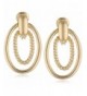 Napier Gold Tone Accented Doorknocker Earrings