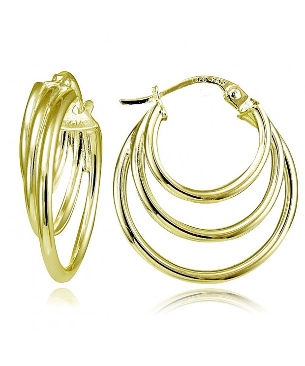 Hoops Loops Yellow Sterling Earrings