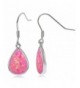 Sterling Silver Created Teardrop Earrings