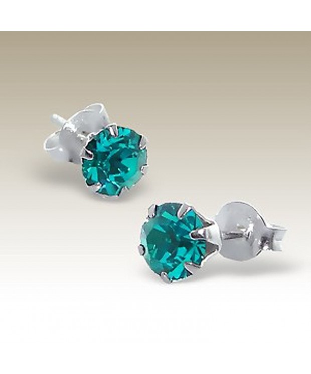 Zircon Crystal Earrings Stering Silver