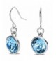 UPSERA Earrings Swarovski Aquamarine Hypoallergenic