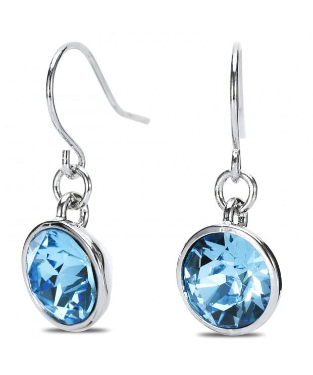 UPSERA Earrings Swarovski Aquamarine Hypoallergenic