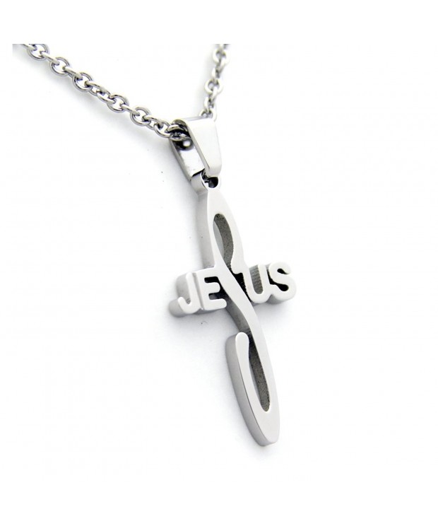 Jesus Cross Pendant Necklace Religious