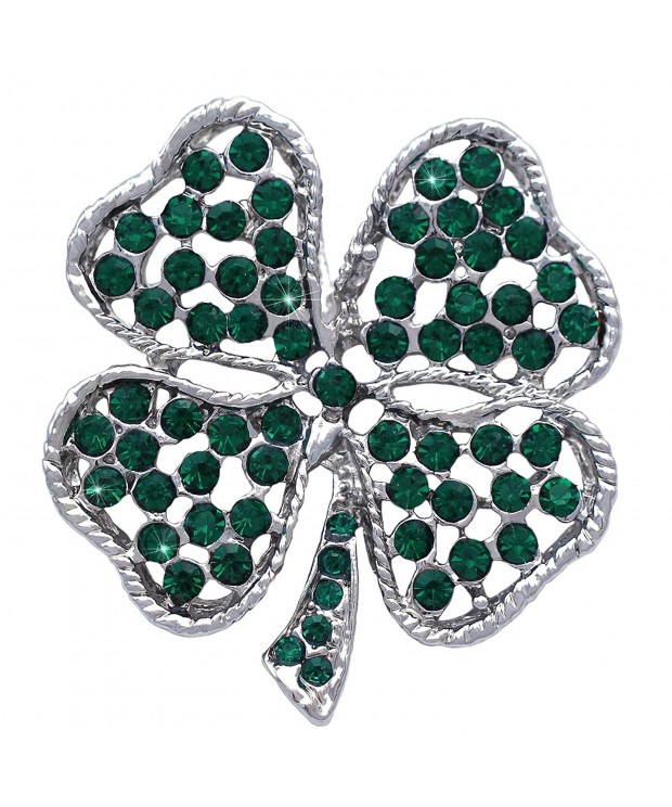 cocojewelry Patricks Clover Shamrock Brooch