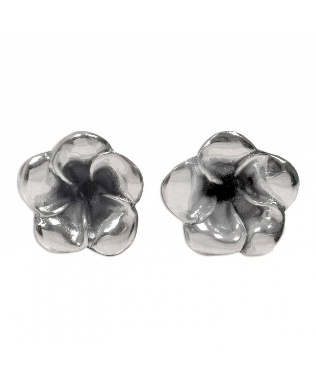 NOVICA Sterling Silver Earrings Allamanda