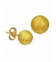 Gold tone Stainless Stardust Sandblasted Earrings