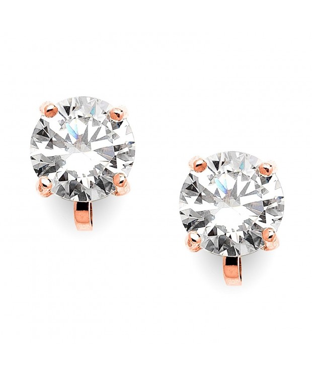 Mariell Plated Carat Clip Earrings