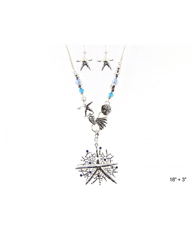 Hammered Starfish Silver tone Jewelry Nexus