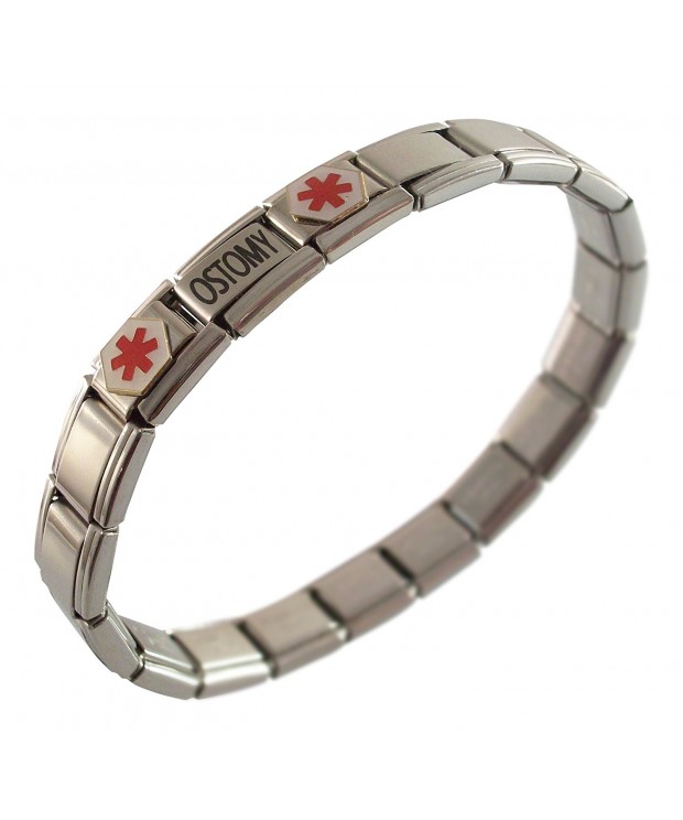 Ostomy Medical Alert Italian Bracelet