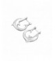 Sterling Silver Dolphin Hollow Earrings