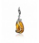 Amber Sterling Silver Drop Pendant