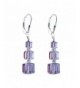 Lavender Earrings Swarovski Elements Lever Back