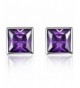 Merthus Sterling Amethyst Princess Earrings