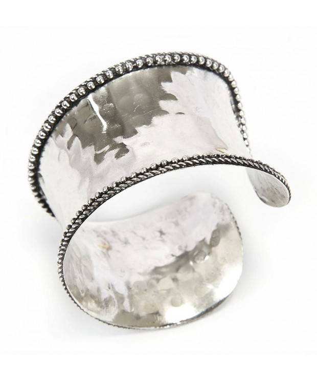 Rustic Style Cuff Bracelet Silver