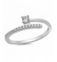 Solitaire Clear Micro Sterling Silver