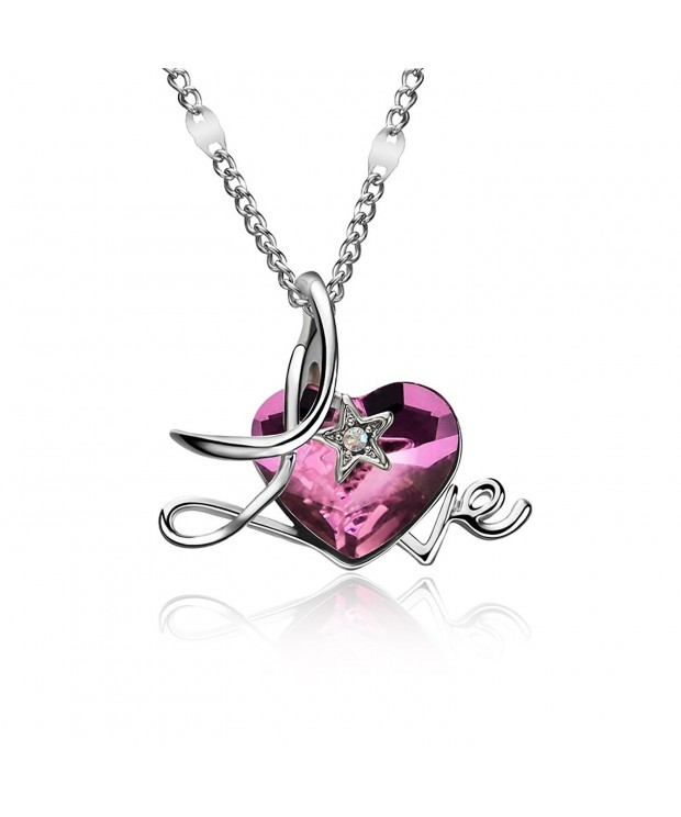 Necklace Swarovski Crystal Adjustable Valentines