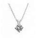 Elegant Zirconia Solitaire Pendant Necklace