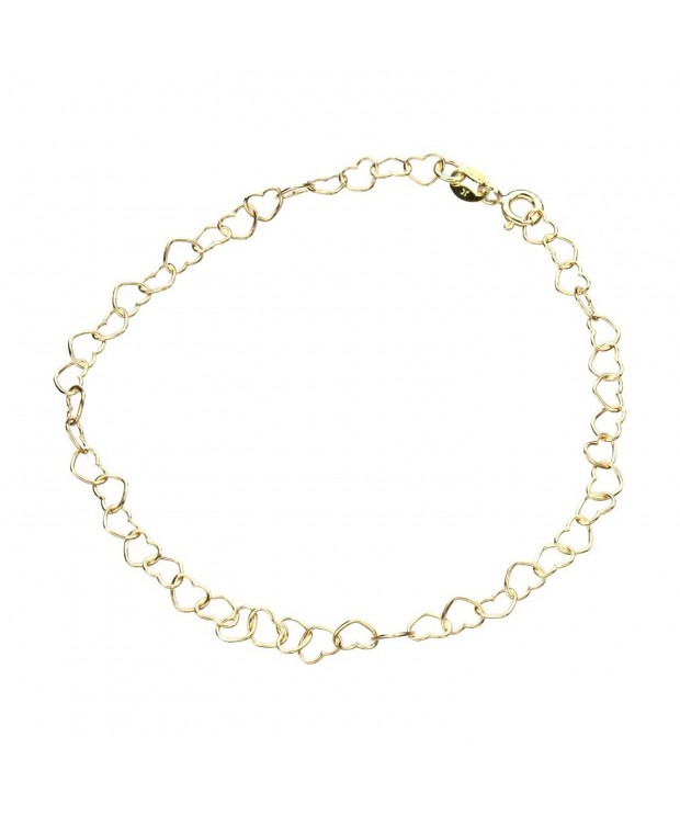 Gold Flashed Sterling Silver Anklet Adjustable