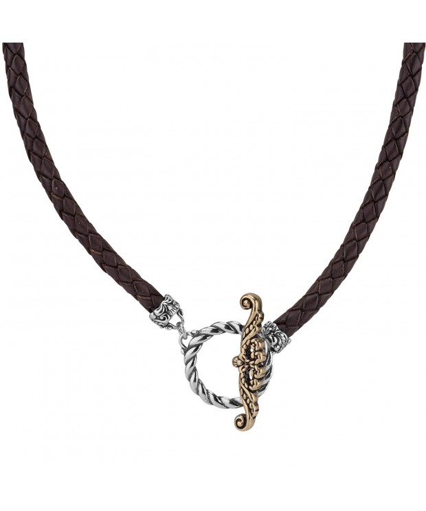 American West Braided Leather Necklace