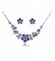 Alilang Womens Rhinestones Necklace Earrings