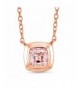 Plated Pendant Morganite Zirconia Swarovski