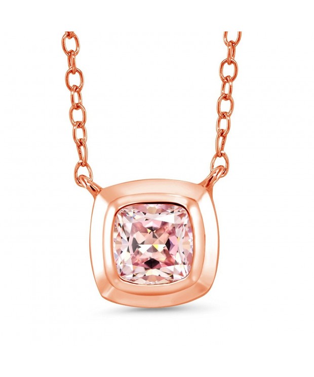 Plated Pendant Morganite Zirconia Swarovski