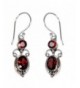 NOVICA Garnet Sterling Earrings Princess