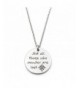 Stainless Inspirational Pendant Necklace Engraved