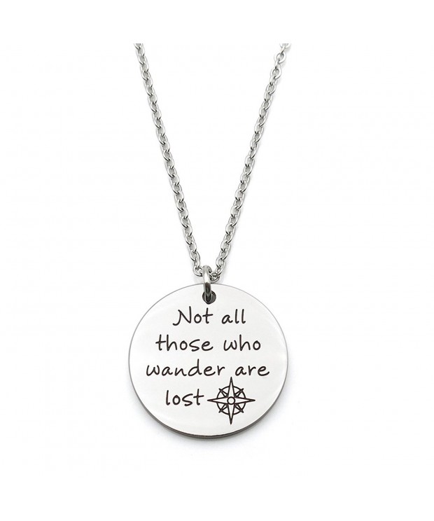 Stainless Inspirational Pendant Necklace Engraved