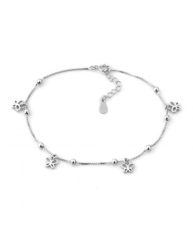 CoolJewelry Sterling Silver Butterfly Bracelet