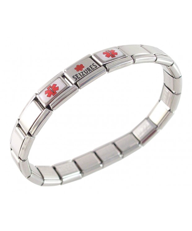 Seizures Medical Alert Italian Bracelet