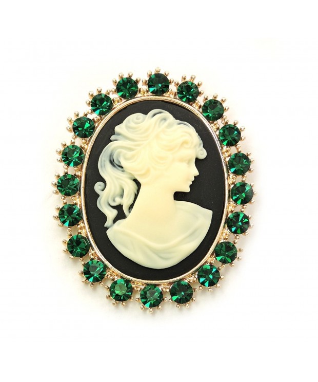 Faship Portrait Emerald Rhinestone Crystal