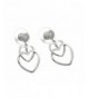 Sterling Silver Rhodium Dangling Earrings