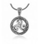 Sterling Triskele Triskelion Braided Pendant