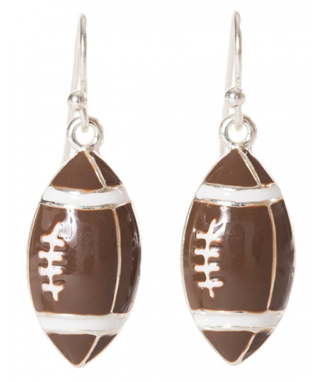 Artisan Owl Enamel Football Earrings